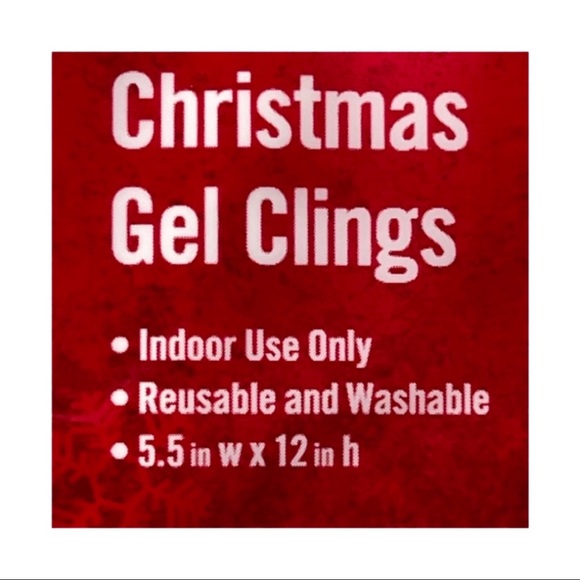 4 Christmas Gel Clings- Reusable & Washable! Brand-New - Picture 2 of 2